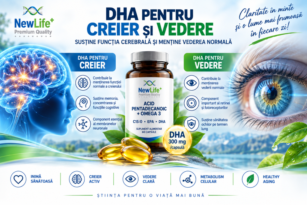 Omega 3 DHA pentru creier si vedere NewLife